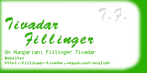 tivadar fillinger business card